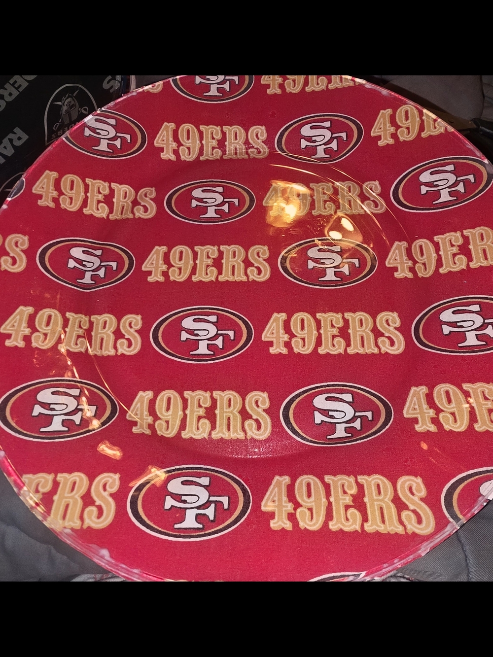San Francisco 49ers Round Serving Tray - Team Red & Gold